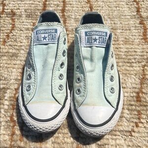 Converse Kids' Mint Green Slip-On Sneakers